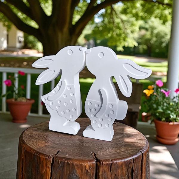 Hasenmädchen Hasenjunge Frühlingsdeko Hasenpaar Osterdeko aus Raysin - Artikel-Nr. 1100069